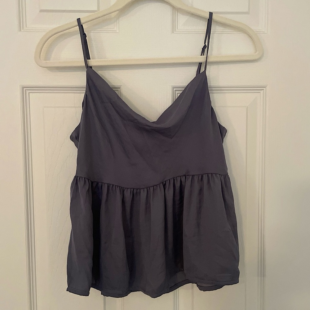 American Eagle satin babydoll cowl neck top